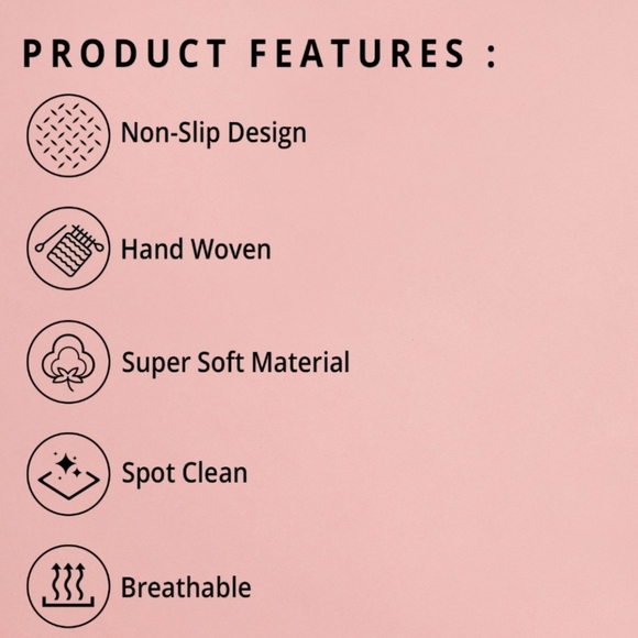 HOMESMART Pink Microfiber High Pile Rug with Non-Slip Back - Picture 4 of 7